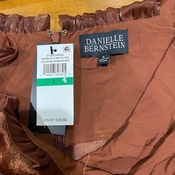 WeWoreWhat Brown Velvet Mini Dress - Picture 3 of 7